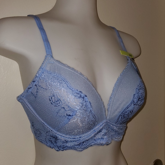 Maidenform Power Blue Lace Bra 36B - Picture 2 of 3
